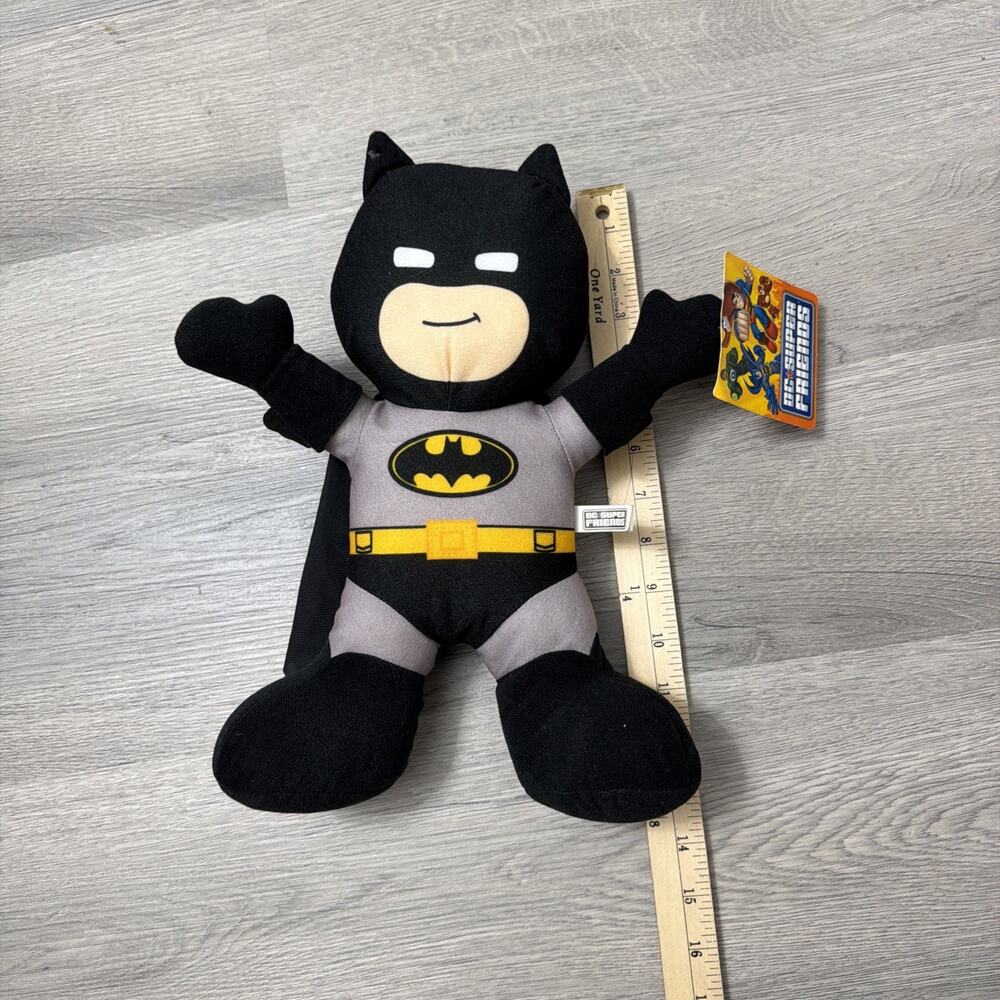 DC Super Friends Batman Plush w Cape Stuffed Toy Factory 13" Comics